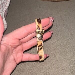 Animal Print Leather Bracelet